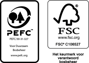 logo fsc en pefc zwart wit